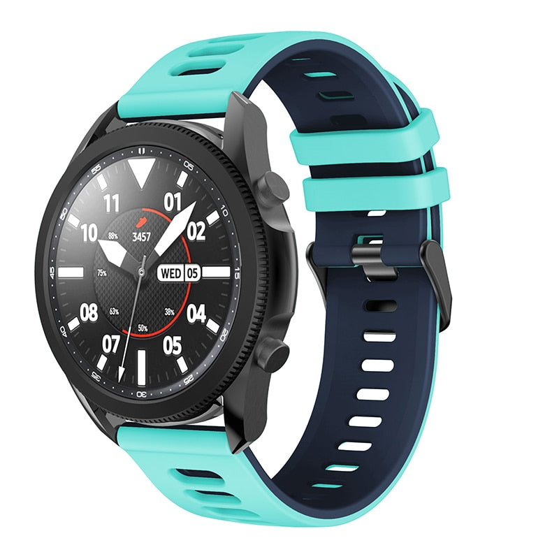For Huami Amazfit Active Edge A2212 Nylon Watch Band Adjustable Magic Tape  Strap - Cyan Grey Wholesale